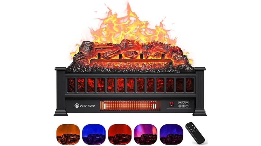 20 inch remote fireplace heater
