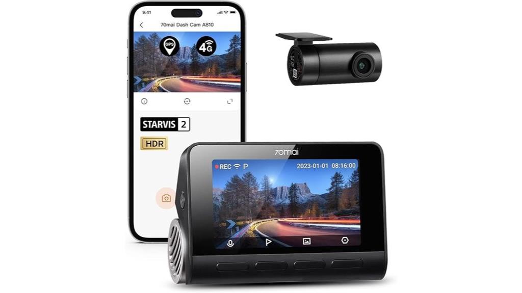 4k front rear dashcam