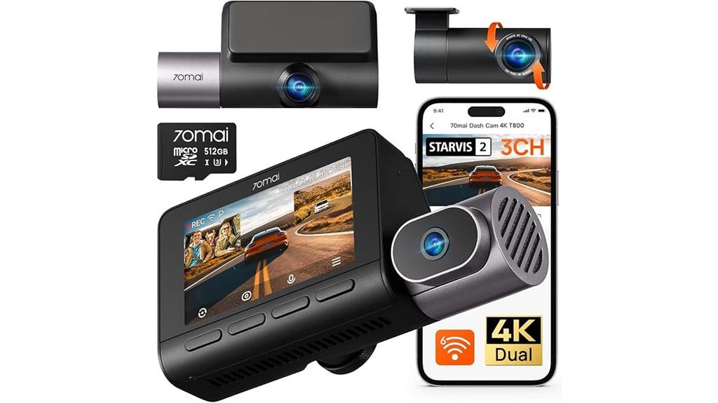 4k t800 dash cam