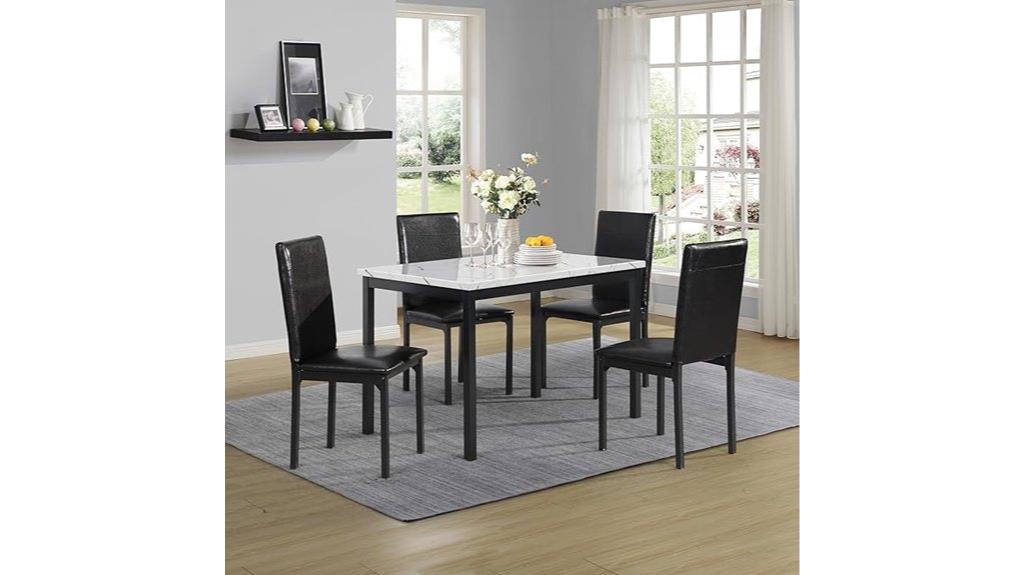 5 piece metal dinette set