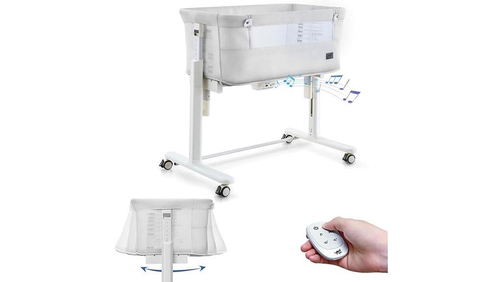 adjustable baby bedside crib