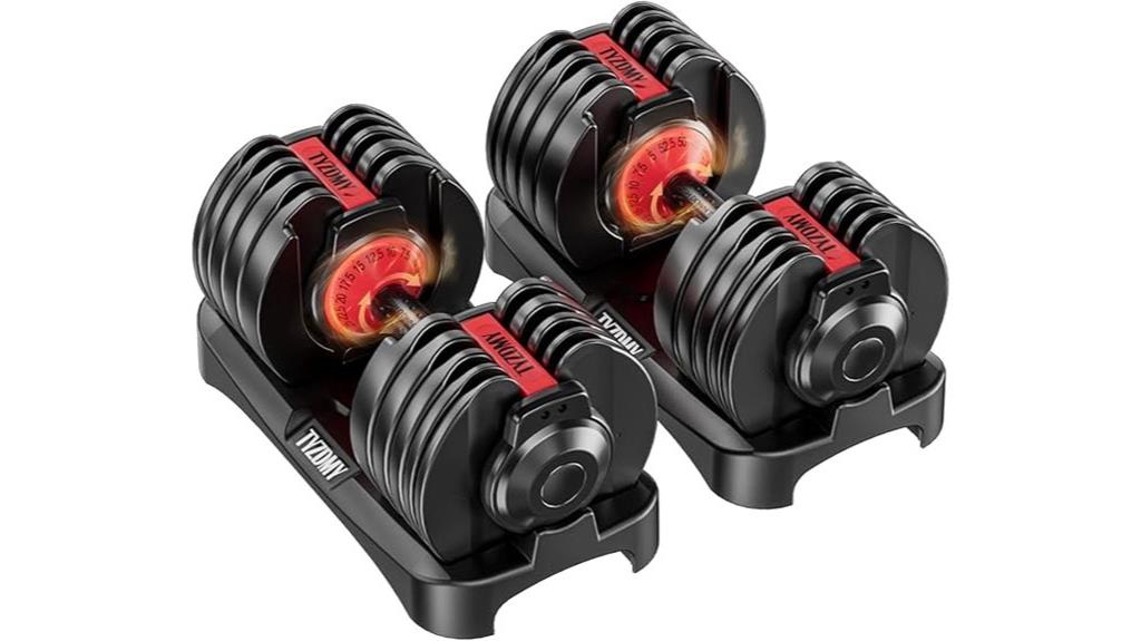 adjustable dumbbells home gym