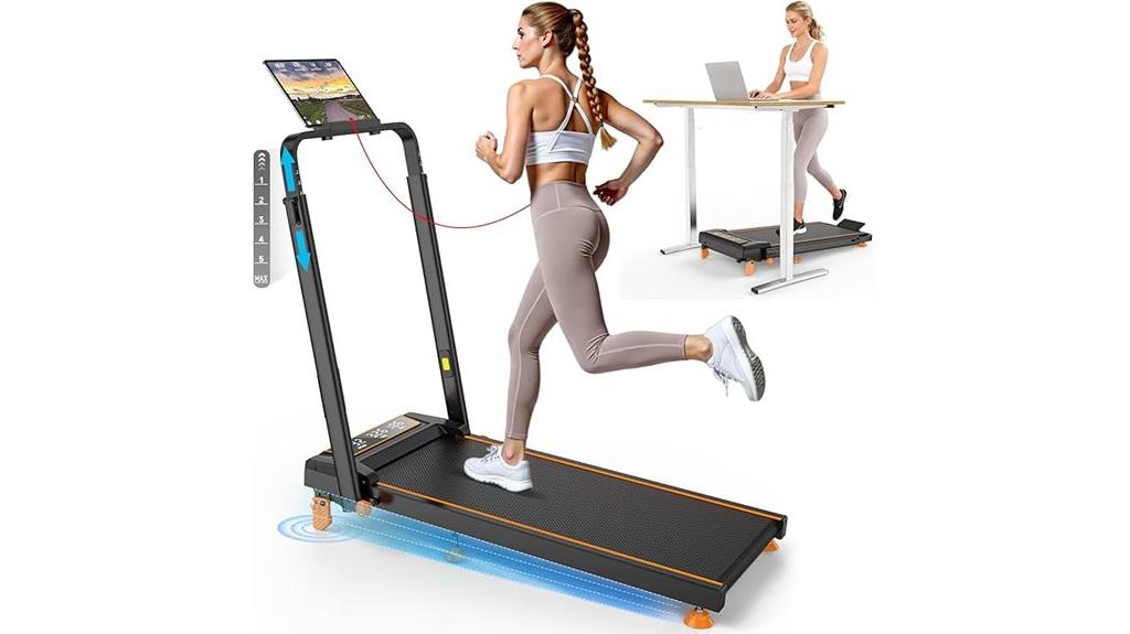 adjustable incline folding treadmill