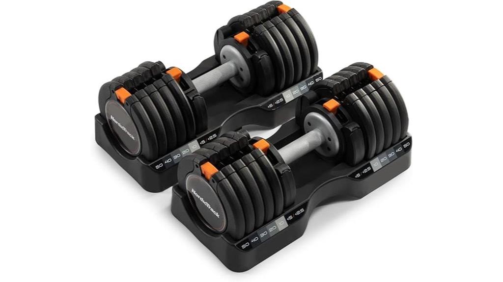 adjustable nordictrack dumbbells