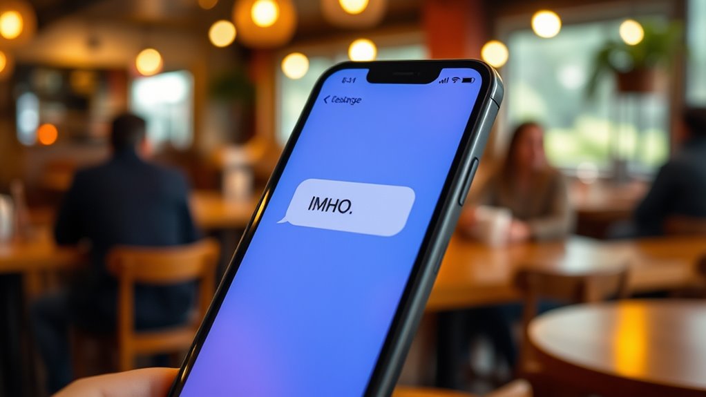 avoid imho in professionalism