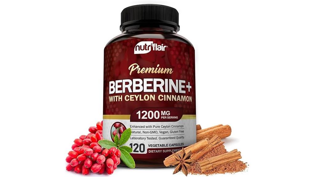 berberine cinnamon supplement capsules