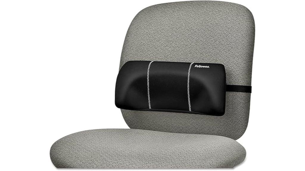 black fellowes lumbar support