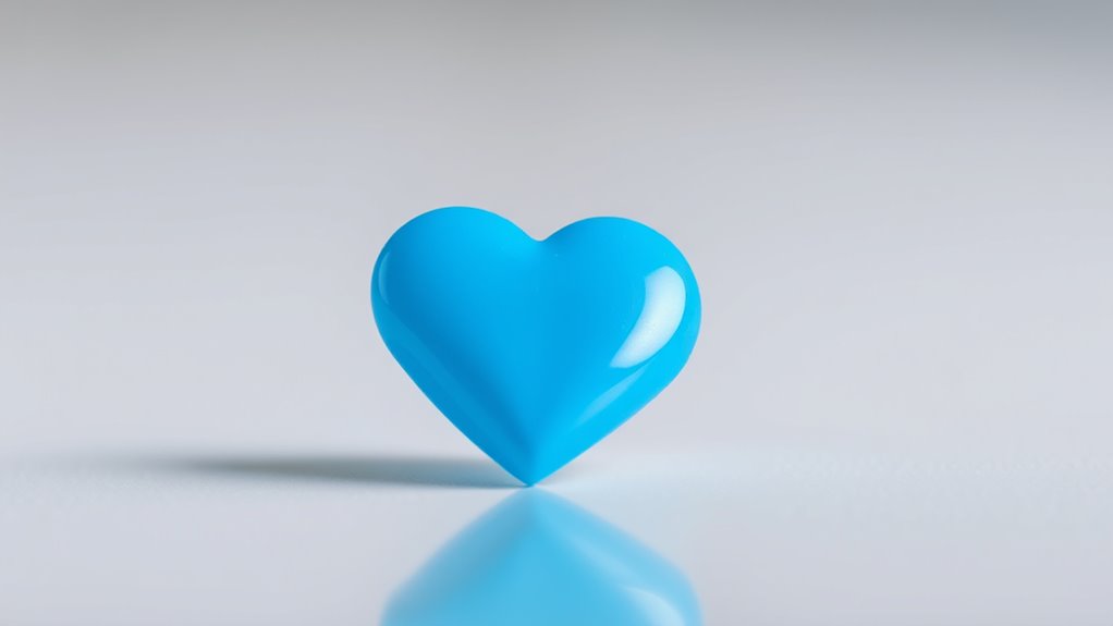 blue heart symbolizes calm
