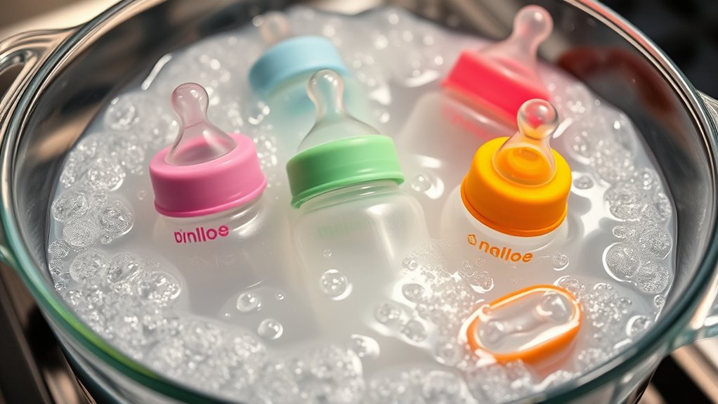 boil submerge cool sanitize