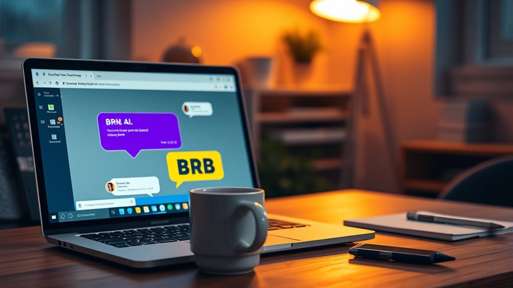 briefly inform others you re away