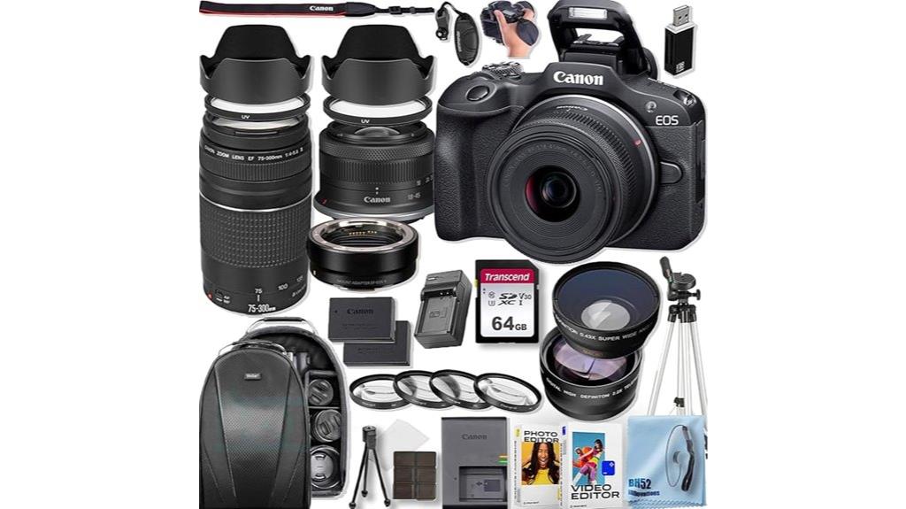 canon r100 camera bundle