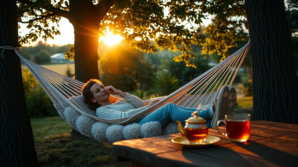 casually relaxing at home