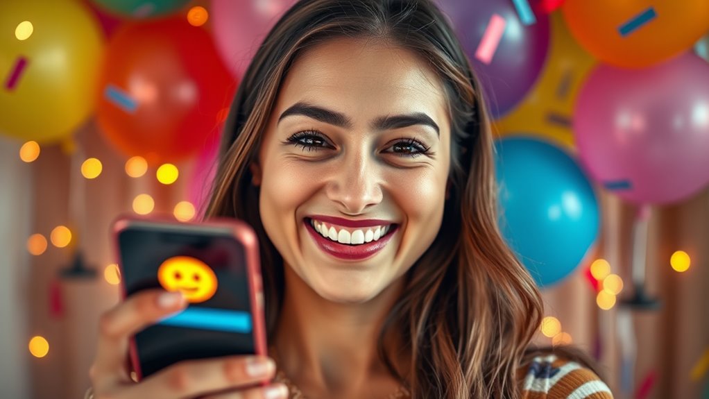 celebrating success with sparkles