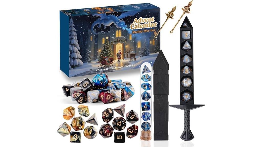 christmas dnd dice calendar