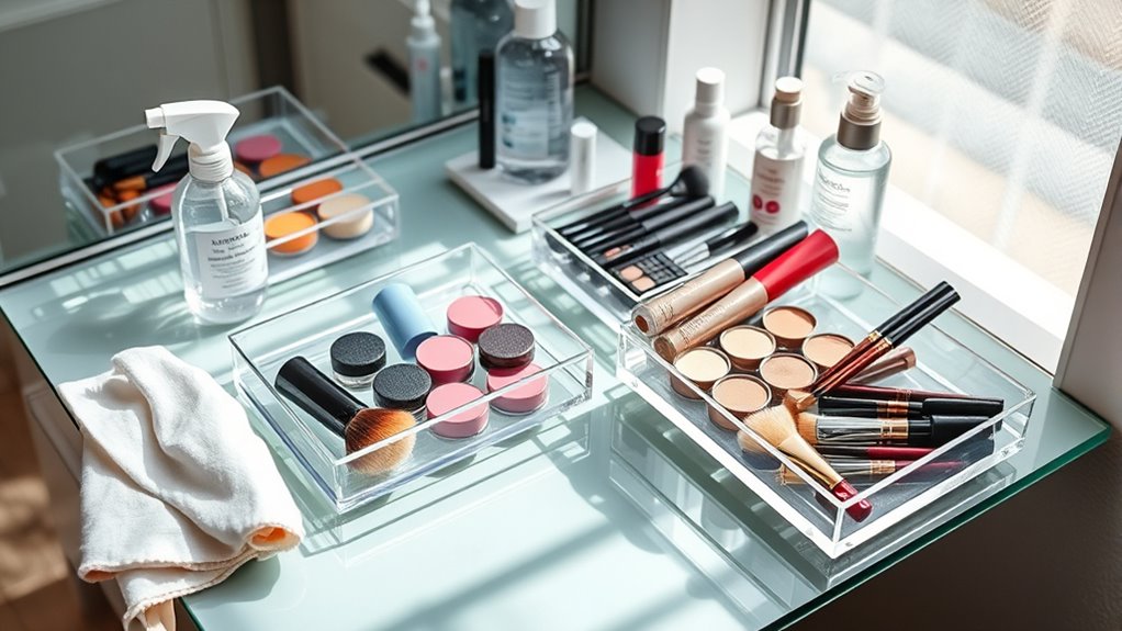 clean containers regularly and sanitize