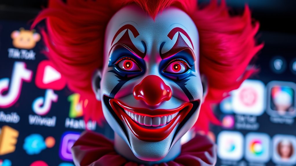 clowns as digital symbols