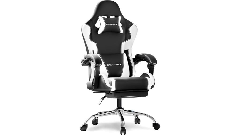 comfortable gaming chair with footrest