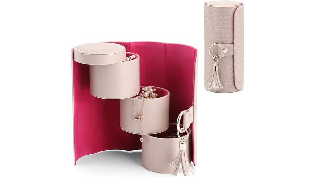 compact travel jewelry organizer