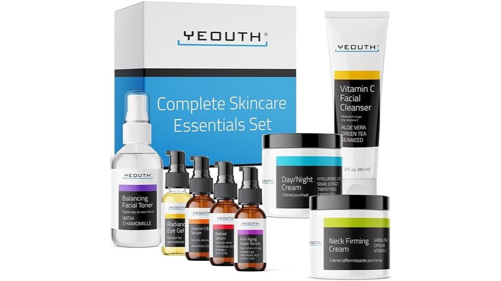 complete skincare product set