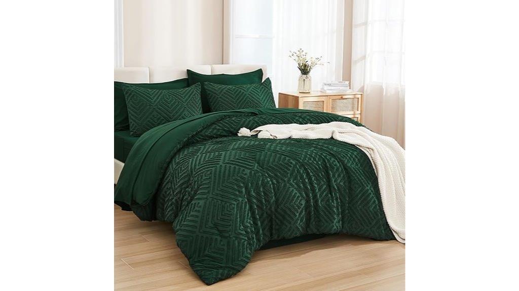 dark emerald green comforter set