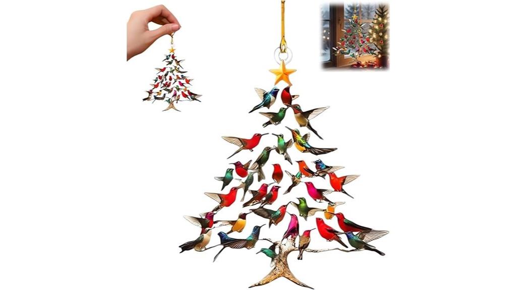 decorative hummingbird holiday ornament