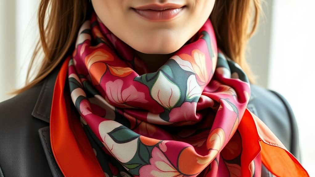 drape tuck scarf style