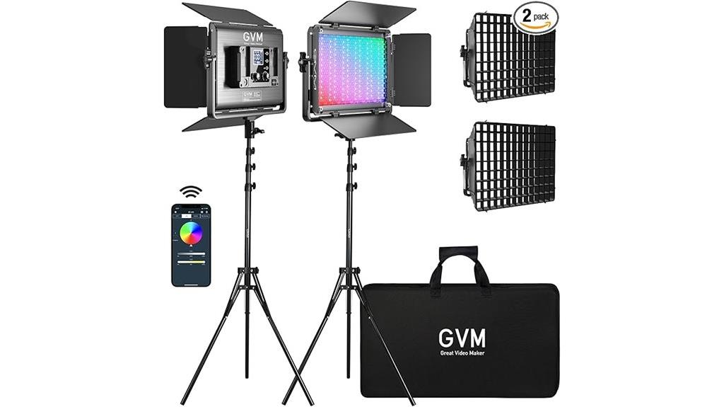 dual pack rgb video lights