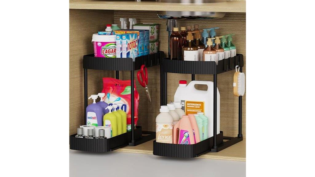 dual pack storage organizers