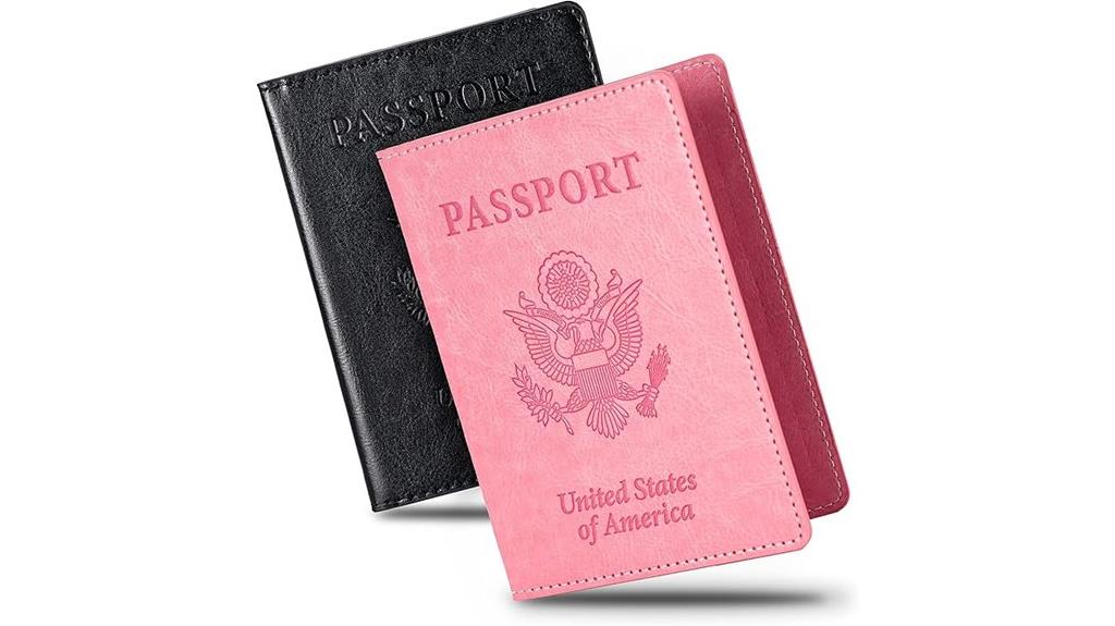 dual pu leather passport wallets