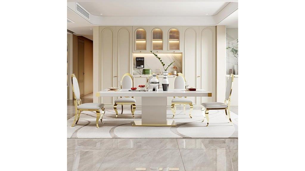 eight person dining table set