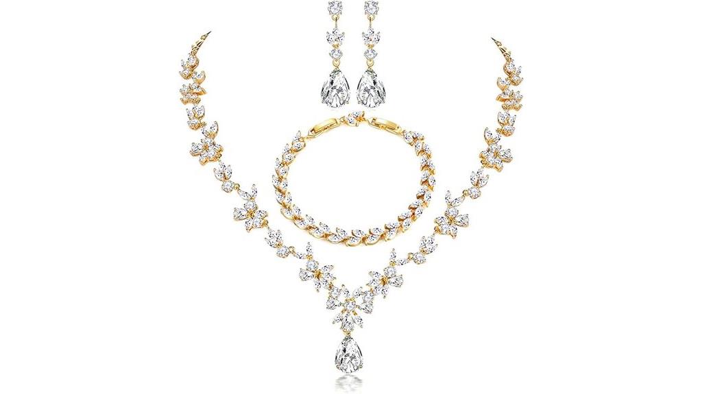 elegant white cubic zirconia jewelry
