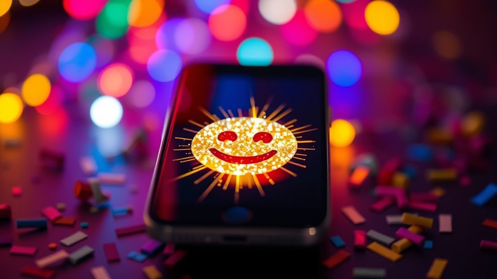 express enthusiasm with sparkle