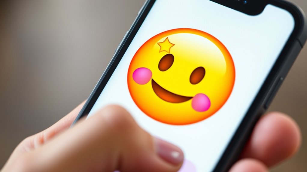 express excitement with emojis