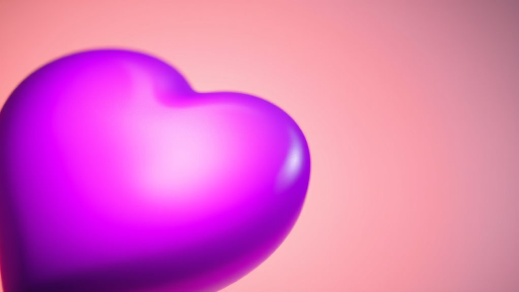 express love with purple heart