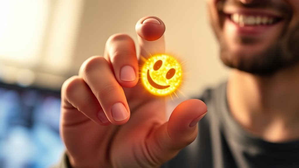 expresses genuine excitement enthusiasm