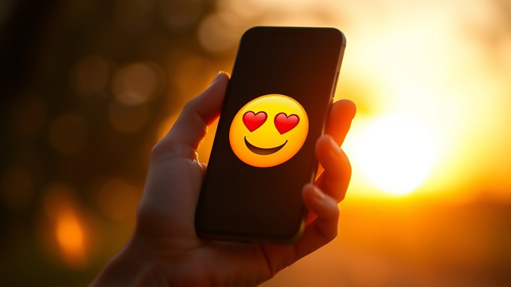 expresses romantic affection digitally