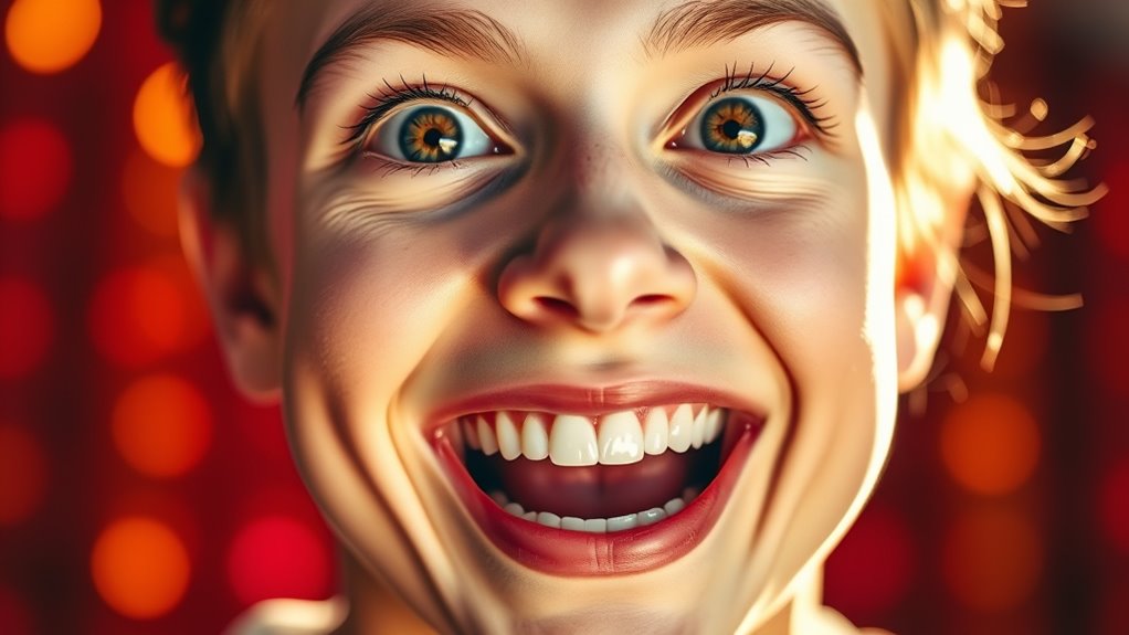 expressive enthusiastic awe inspiring