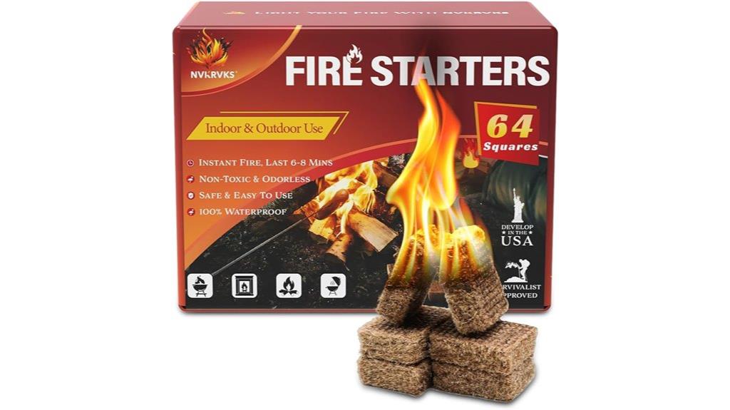 fire starting squares for camping