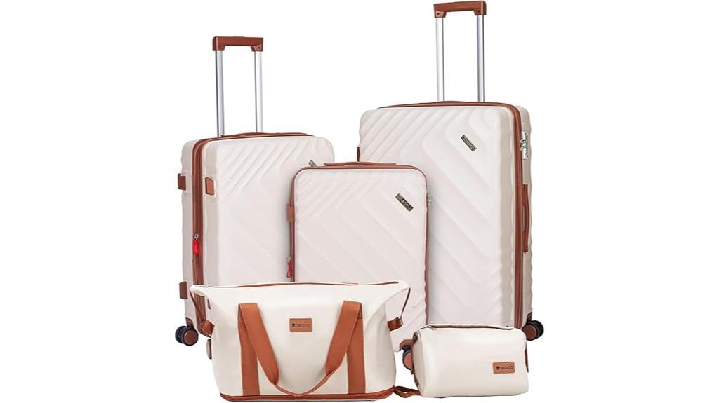 five piece spinner luggage