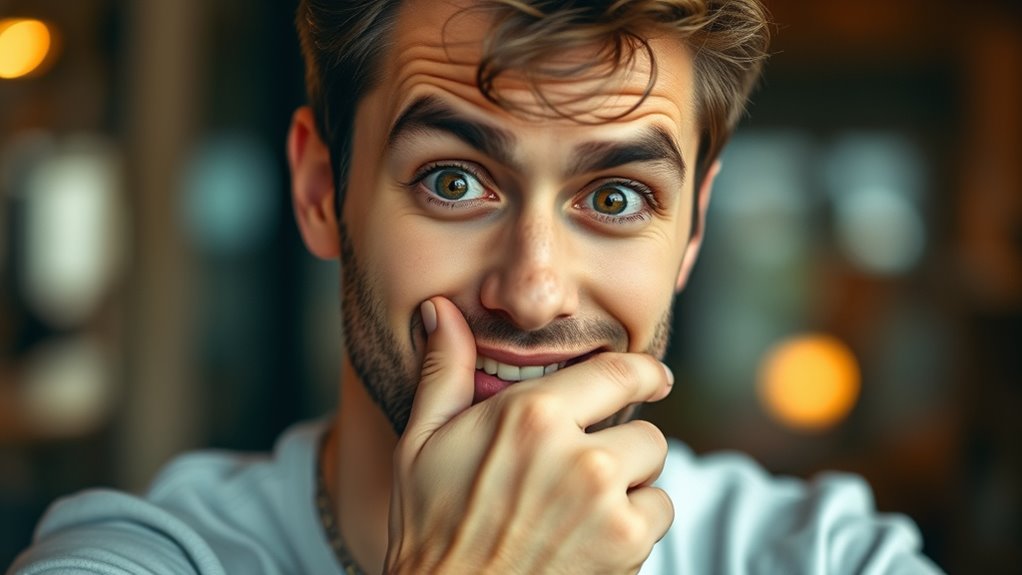 flirty shy emoji expression