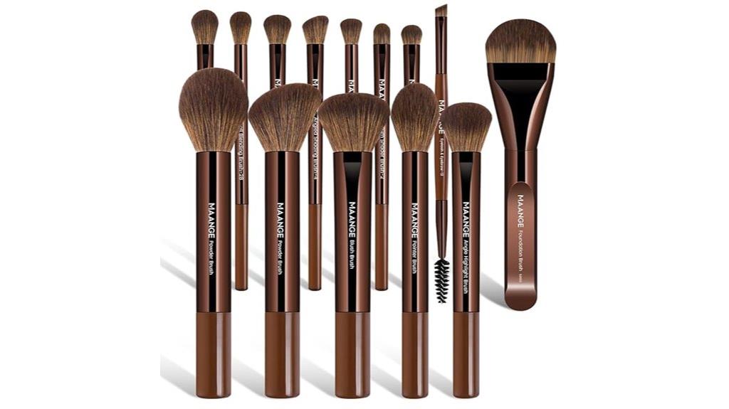 fourteen piece makeup brush set