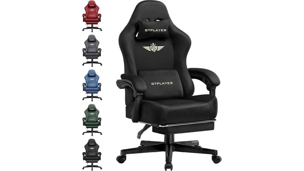 gaming chair with footrest