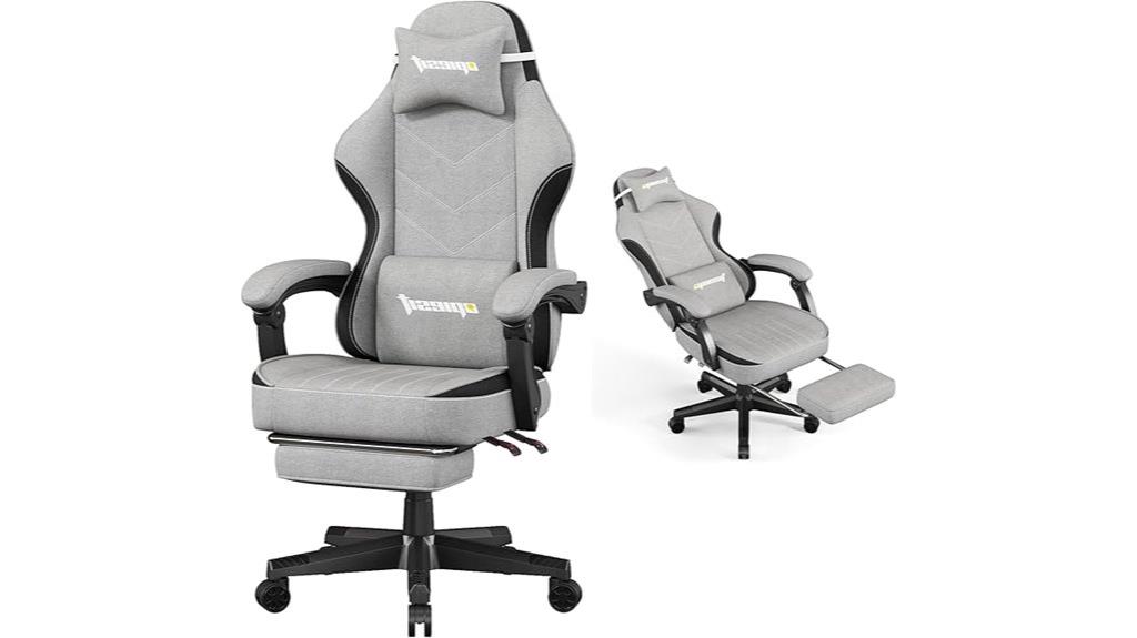 gaming chair with footrest