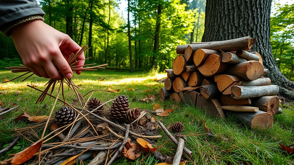 gather dry small natural tinder