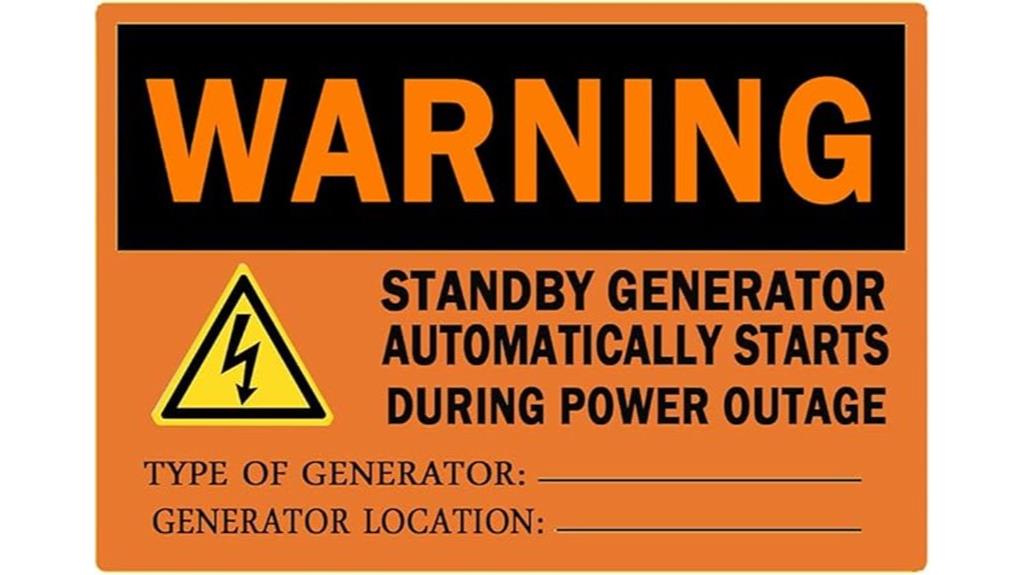 generator warning label pack