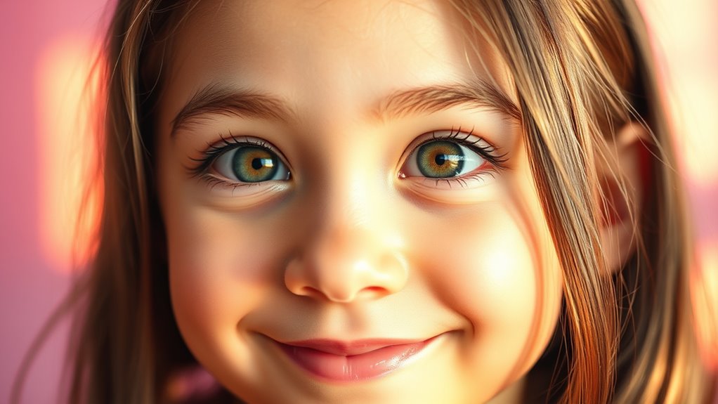 girl s happy friendly gesture