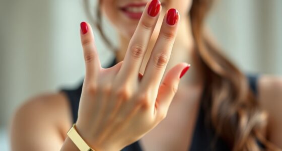 girl s nail polish gesture