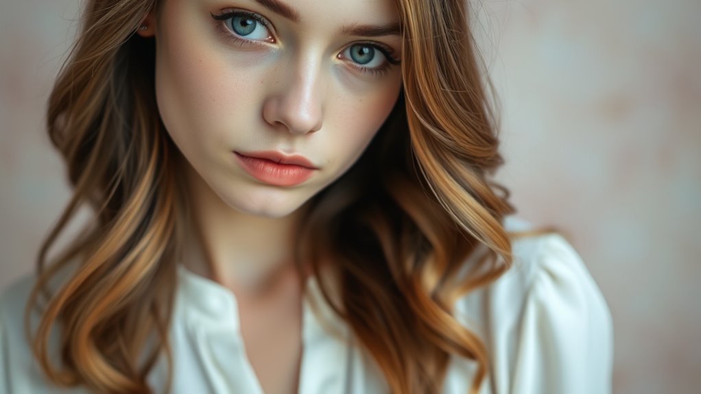 girl s neutral facial expression