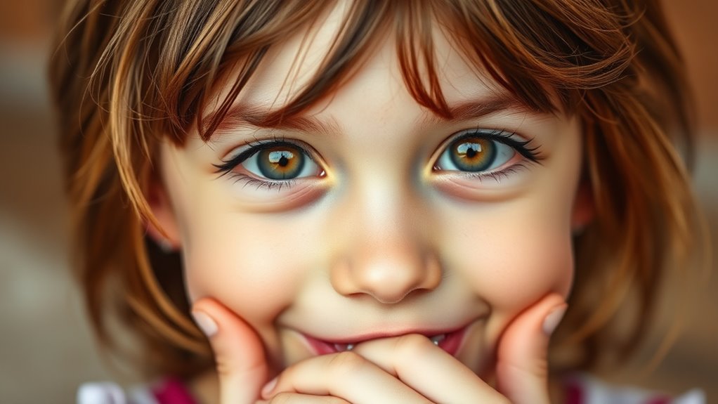 girl s playful teasing gesture