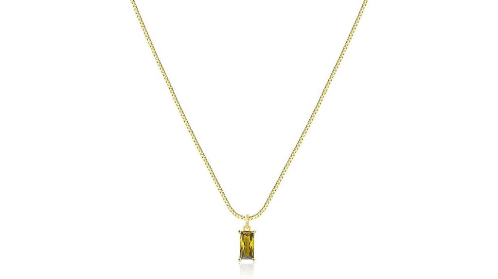 gold plated emerald pendant